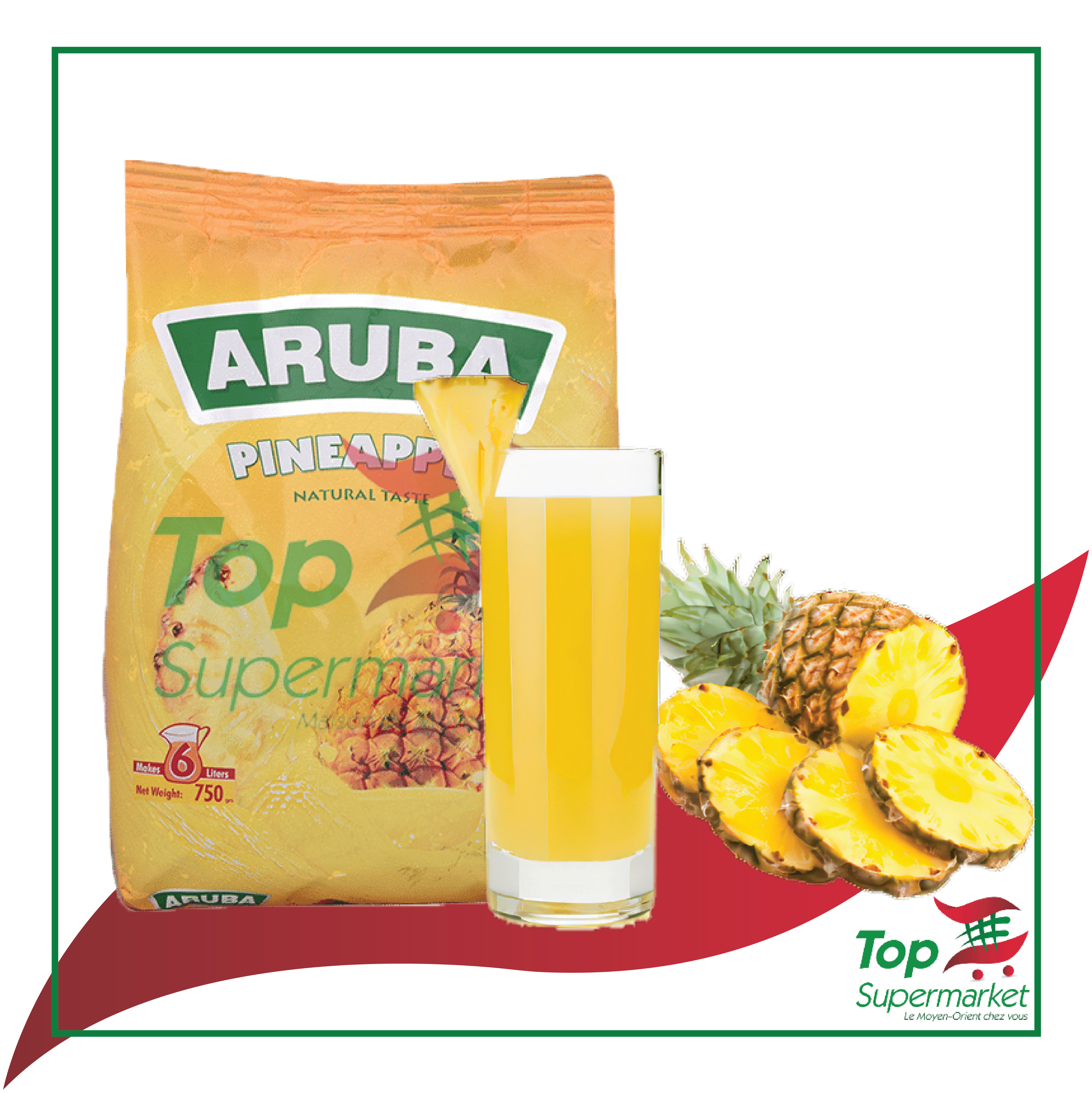 Aruba jus en poudre ananas 750gr